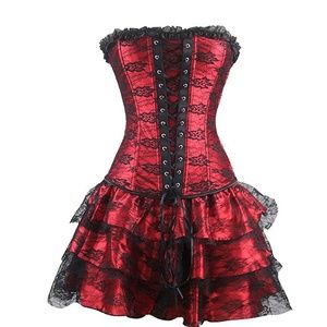 Red Corset Dress-NWT